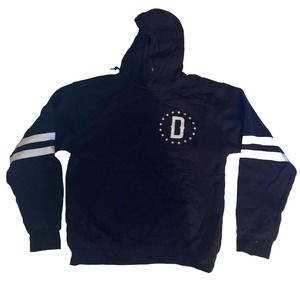 Dfynt Sweatshirt Hoodie Men Size Medium Black Stitched‎ Sportswear